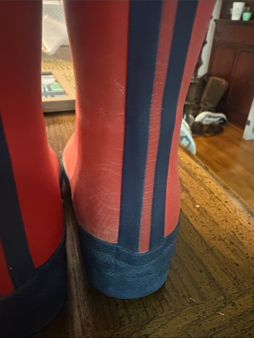 Hatley Red Kids' Rain Boots with Navy Accents - Picture 3 of 5